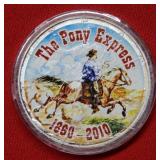 Pony Express Colorized American Eagle 1oz Silver