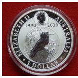 2020 Australia $1 Kookaburra 1 Ounce Silver