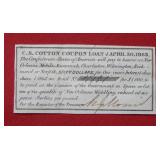 1865 CSA CS Cotton Coupon