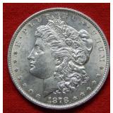 1878 Morgan Silver Dollar 7/8 Tail Feathers