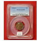 1926 S Lincoln Wheat Cent PCGS AU58