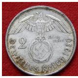 1939 German 2 Mark - Swastika
