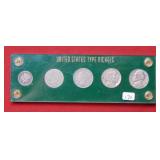 US Type Nickels 5PC Set