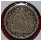 1853 Seated Liberty Silver Half Dime - Arrows