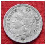 1881 Three Cent Nickel