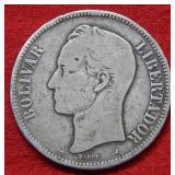 1905 Venezuela Silver Coin