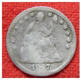 1857 Seated Liberty Silver Half Dime