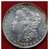 1878 Morgan Silver Dollar 7 Tail Feather Variety
