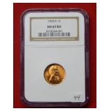 1955 S Lincoln Wheat Cent NGC  MS67 RD