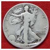1938 D Walking Liberty Silver Half Dollar