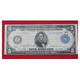 1914 $5 Federal Reserve Note Large Size