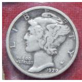 1929 Mercury Silver Dime