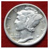 1924 S Mercury Silver Dime