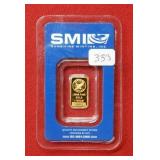 SMI Sunshine 1 Gram Gold Bar