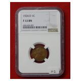 1924 D Lincoln Wheat Cent NGC F12 BN