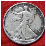 1920 Walking Liberty Silver Half Dollar