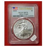 2018 American Eagle PCGS MS70 1 Ounce Silver