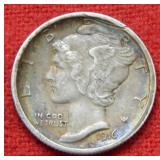 1916 Mercury Silver Dime