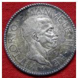1927 Italy Silver 20 Lira