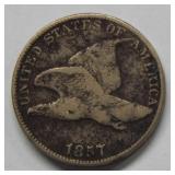 1857 Flying Eagle Cent    --   Dark