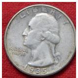 1935 D Washington Silver Quarter