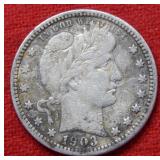 1903 O Barber Silver Quarter