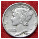 1929 D Mercury Silver Dime