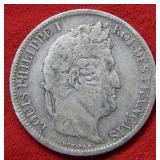 1831 France Silver 5 Franc