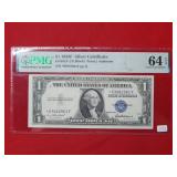1935 F $1 Silver Certificate Star Note PMG 64 EPQ