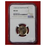 1938 D/D Buffalo Nickel NGC MS66