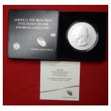 America The Beautiful 5 Ounce Silver  - Box/COA