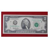 1995 $2 Federal Reserve Note Mint Error