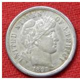 1893 S/S Barber Silver Dime  - Double Die