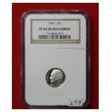 1964 Roosevelt Silver Dime NGC PF66 Ultra Cameo