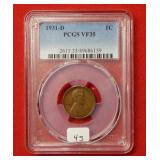 1931 D Lincoln Wheat Cent PCGS VF35