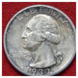 1932 D Washington Silver Quarter  - Key Date
