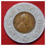 1948 Lincoln Wheat Cent in Lucky Penny Holder