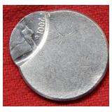 2001 D Jefferson Nickel Off Center Punch