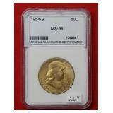 1954 S Franklin Silver Half Dollar    ***