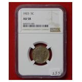 1923 Buffalo Nickel NGC AU58