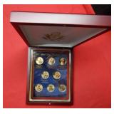 2010 Presidential Golden Dollar 8PC Set