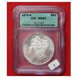 1879 S Morgan Silver Dollar ICG MS63
