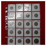 (20) Barber Silver Coins Dimes, Quarters & Half  $