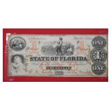1863 Tallahassee FL $1 Note