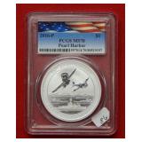 2016 P Tuvalu Dollar PCGS MS70 1 Ounce Silver