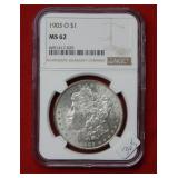1903 O Morgan Silver Dollar NGC MS62