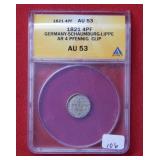 1821 Germany Schaumburg 4PF ANACS AU53