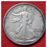 1919 Walking Liberty Silver Half Dollar