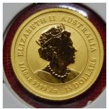 2022 Australia Tiger $15 1/10th Ounce Gold