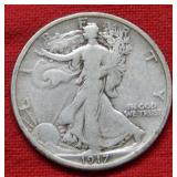 1917 Walking Liberty Silver Half Dollar
